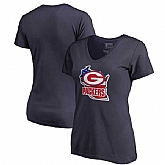Women Green Bay Packers Navy NFL Pro Line by Fanatics Branded Banner State T-Shirt,baseball caps,new era cap wholesale,wholesale hats